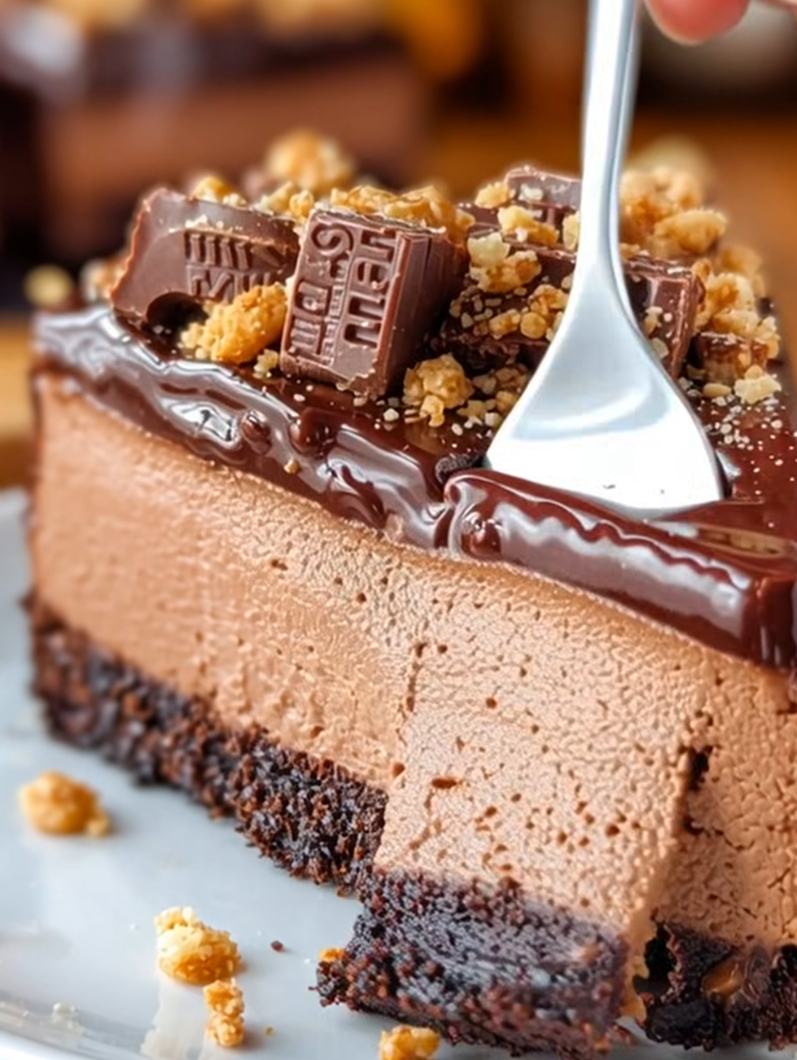 Triple chocolate mousse cheesecake 