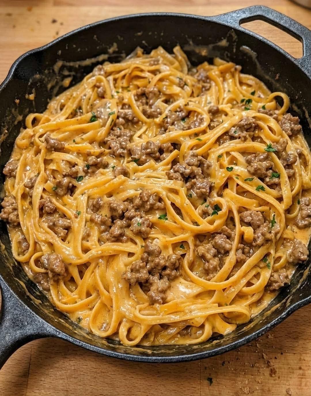 Garlic Butter Beef Pasta