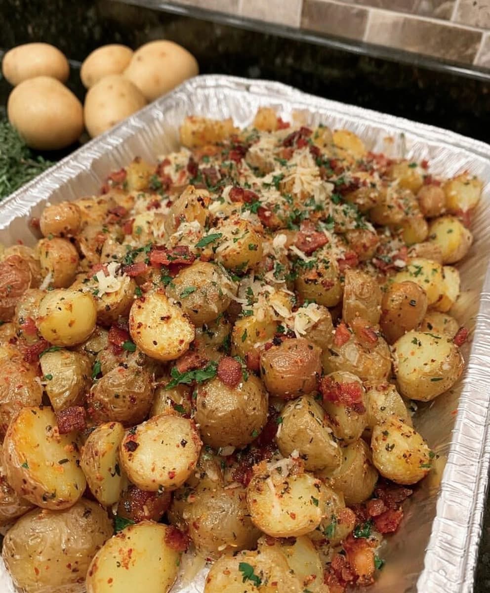 Garlic Parmesan Roasted Potatoes