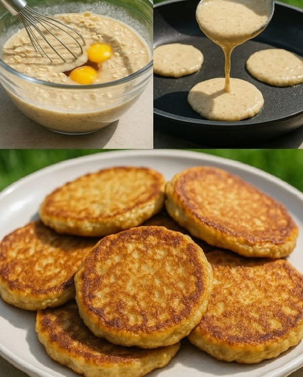 Vanilla oatmeal pancakes