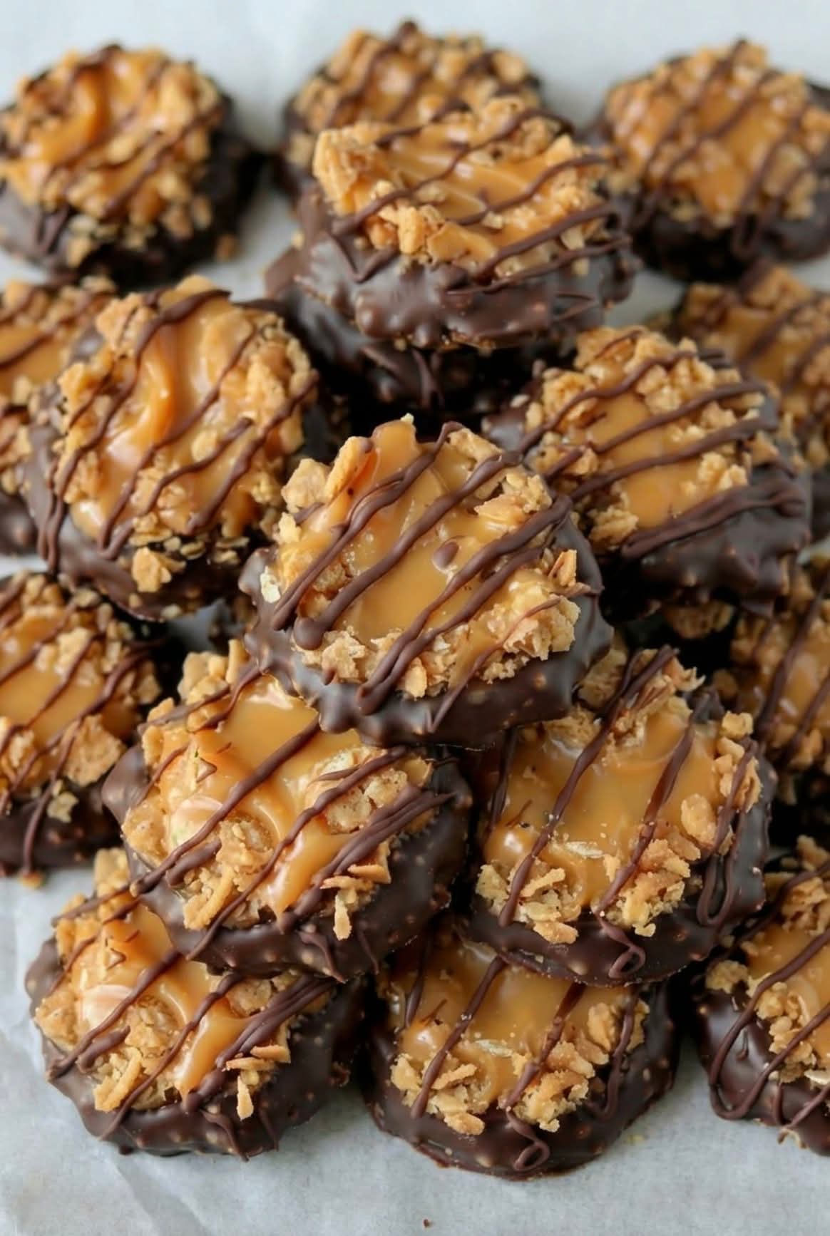 Easy No-Bake Samoa Cookies